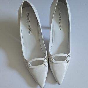 Michael Shannon White Heeled Shoes Elegant Design